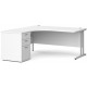 Maestro Corner Desk with Desk High Pedestal 